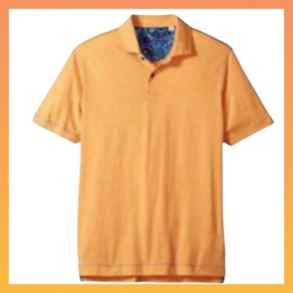 Robert Graham Men's Super Soft Watsonville Polo in Heath Tangerine